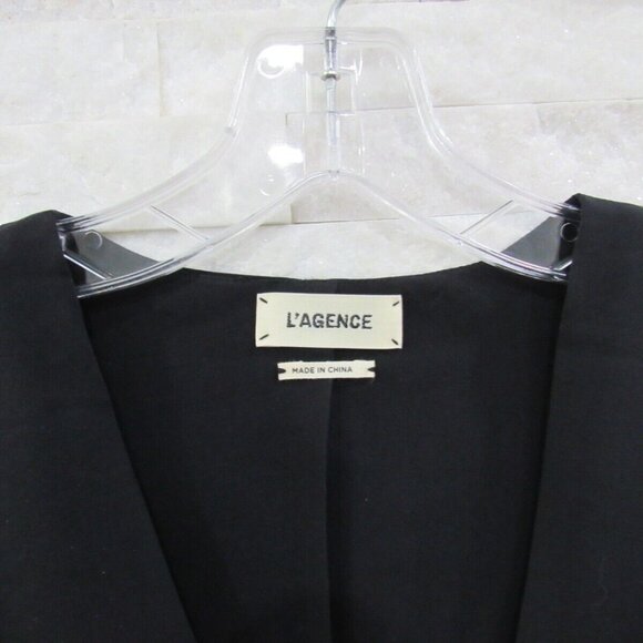 L'Agence Black %100 Silk Wrap Crossover Blouse EUC - Picture 7 of 10